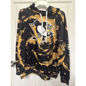 Mens Pittsburgh Penguins NHL Calhoun Surf & Skate Hoodie Sz Large Tye Dye Hockey